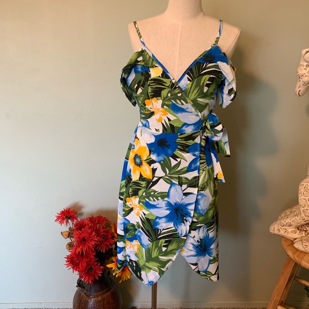 Wrap floral dress